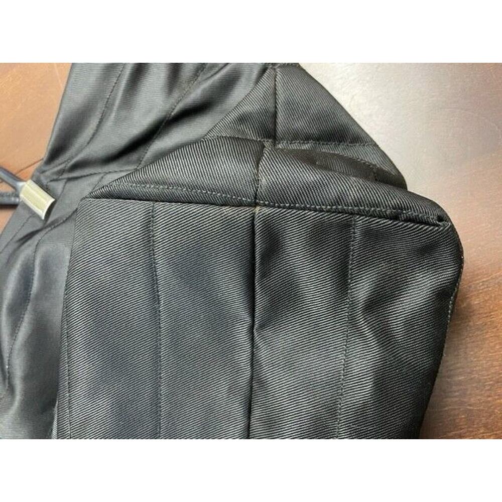 GUCCI Black Nylon Patent Tote Handbag Purse Women Laptop Business Overnight Hobo - Picture 6 of 15